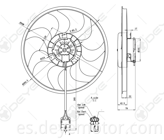 1341386 Ventilador de enfriamiento del radiador para Holden Astra Opel Astra Vauxhall Zafira Chevrolet Viva